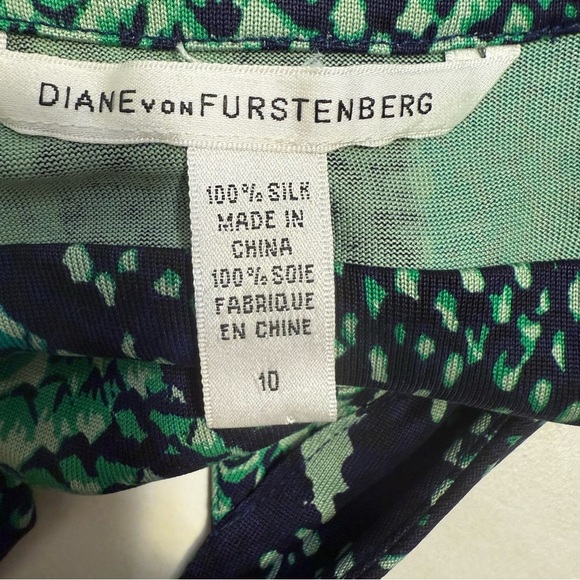 Diane Von Furstenberg Silk Snake Print Sleeveless Dress Size 10 - Picture 7 of 10